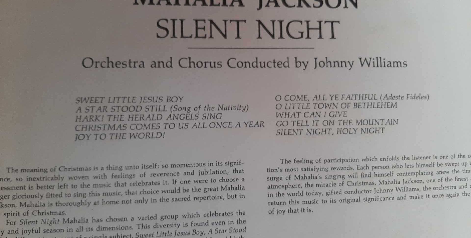 Mahalia Jackson “Silent Night” (Kolędy) - płyta winylowa