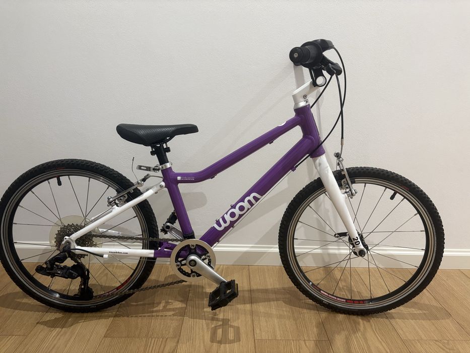 Rower Woom 4 stan bdb kola 20cali Fioletowy