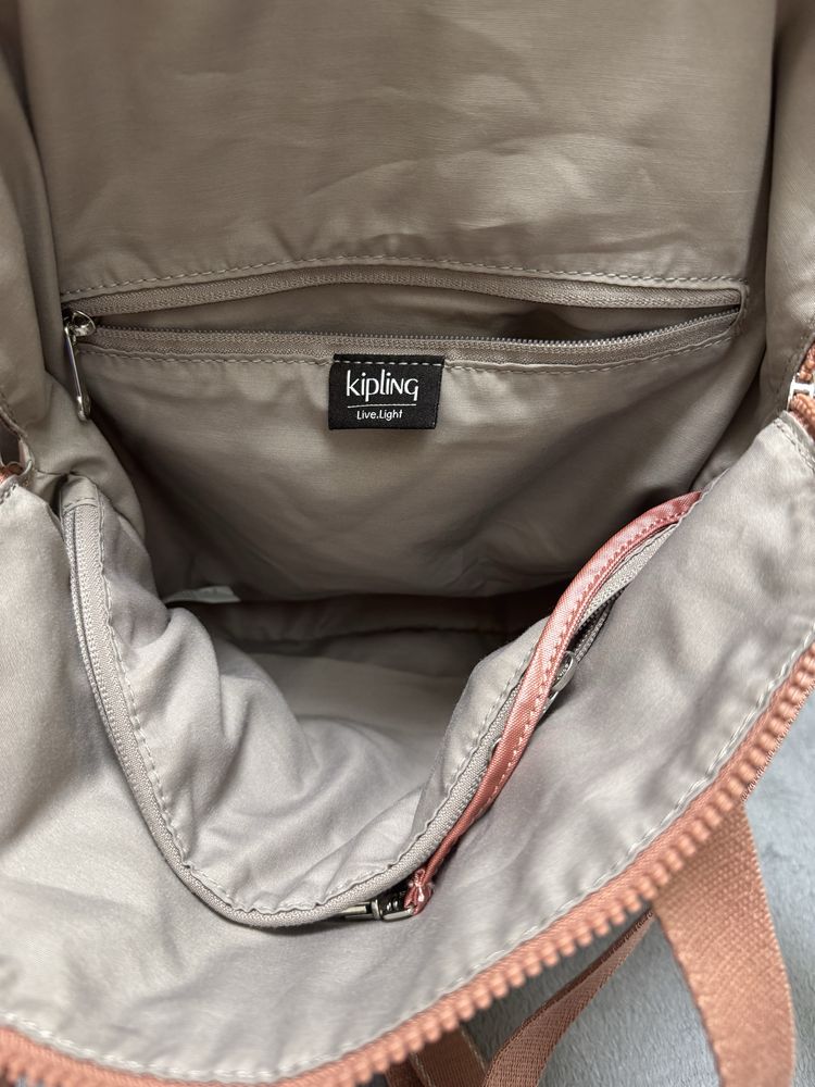 Kipling Adila Metallic Rust With Monkey Tagged