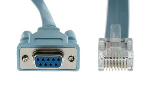 Cabo de consola Cisco DB9 femea para RJ45 1,8 m