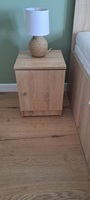 Łóżko 160x200 dąb sonoma plus szafki