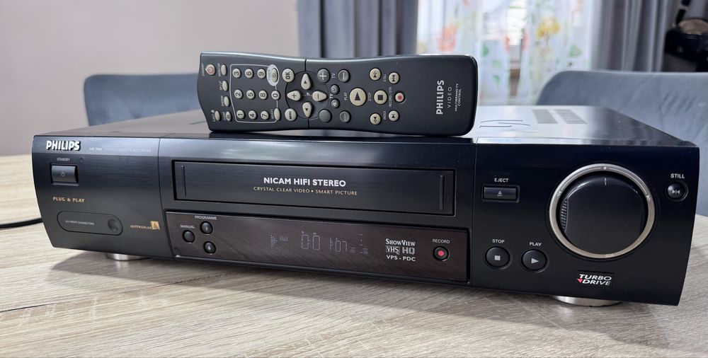 PHILIPS VR 700 #Magnetowid VHS #6HD #Hi-Fi Stereo #Turbo Drive #Pilot