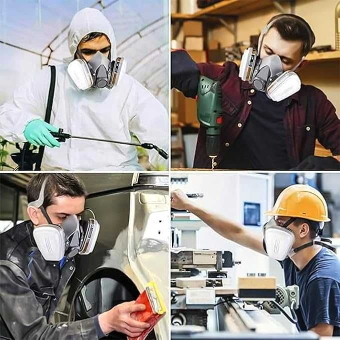 Respirator Faburo wielokrotnego użytku, zestaw masek przeciwpyłowych