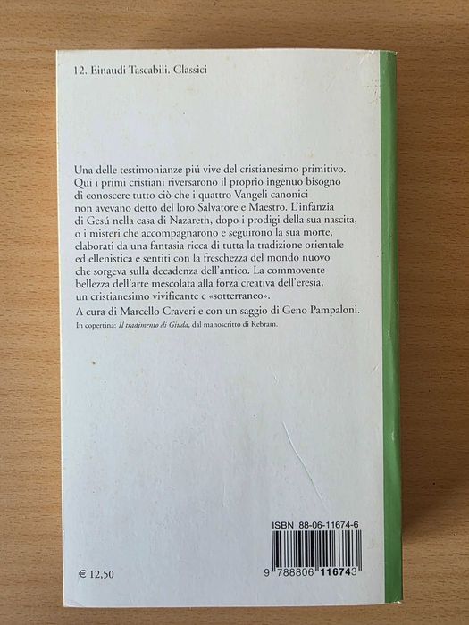 Livro "I Vangeli Apocrifi" - Os Evangelhos Apócrifos