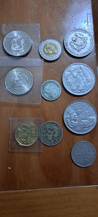 Muedas e notas antigas