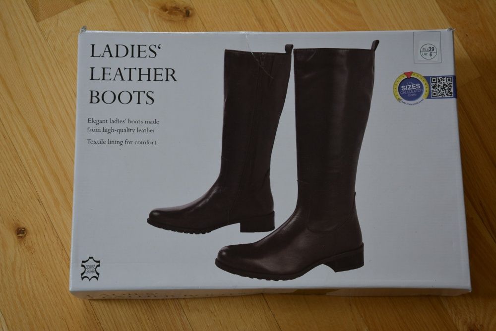 Skórzane kozaki damskie