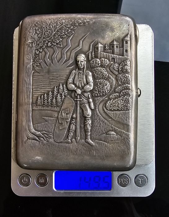 stara papierosnica 875 srebro