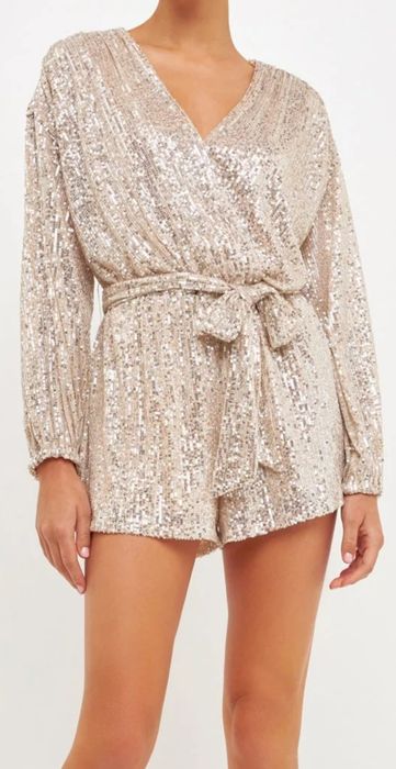 "Riverlsland" Серебряный комбинезон с паетками