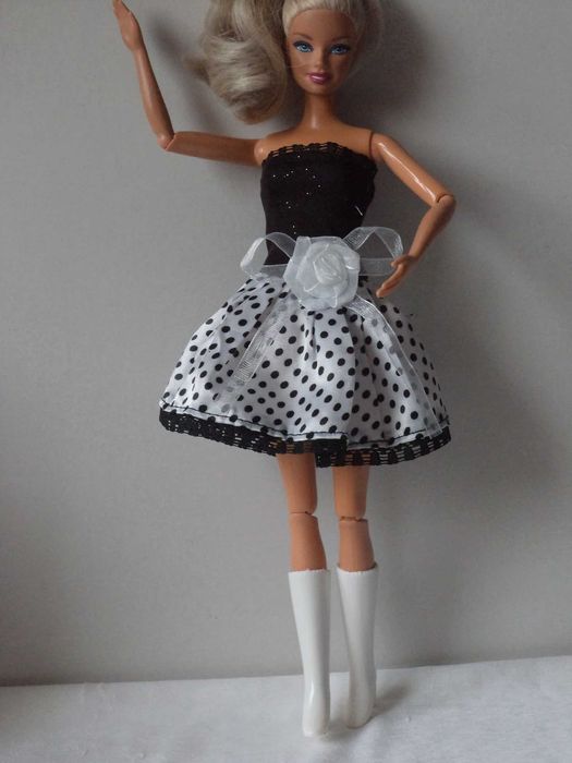 Ubranka dla lalki Barbie - Żakiet, sukienka, majteczki, kozaki !!!