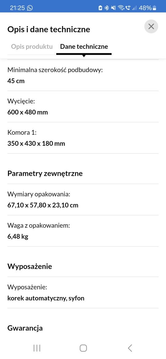 Zlewozmywak Franke Orion OID 611-62 Tectonite Szary