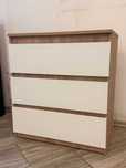 Komoda 3 szuflady zgrabna i pojemna, szerokość 70 cm, głębokość 35 cm