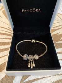 Oryginalna Pandora bransoletka +3 charmsy