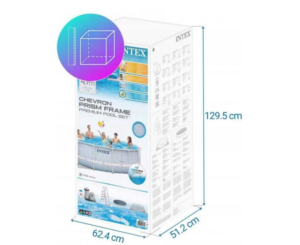 Круглый каркасный бассейн Intex 26746 4,88*1,22