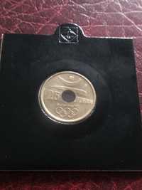 Moneta Hiszpania 25 peset 1991 olimpijskie logo