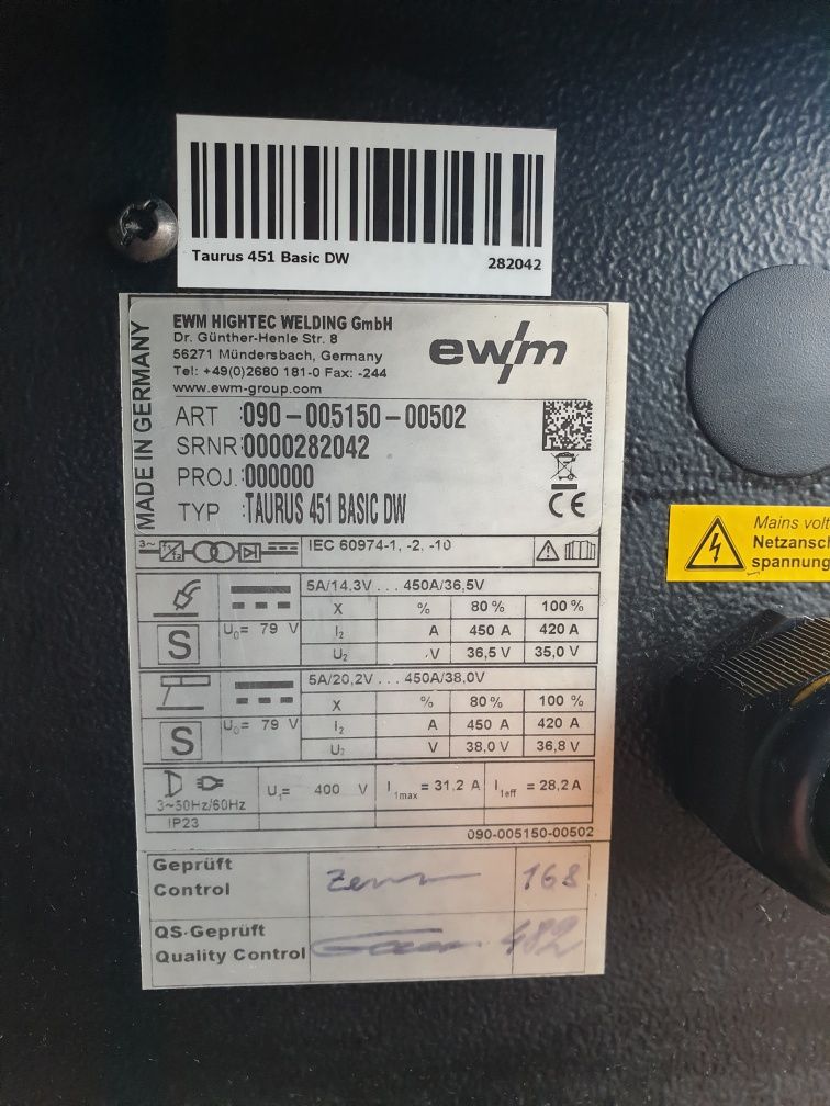 Spawarka migomat EWM Taurus 451 Basic DW