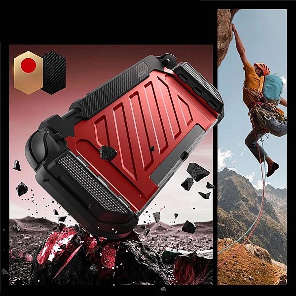 Etui Supcase Unicorn Beetle Pro na Nintendo Switch 2 - czerwono-czarne