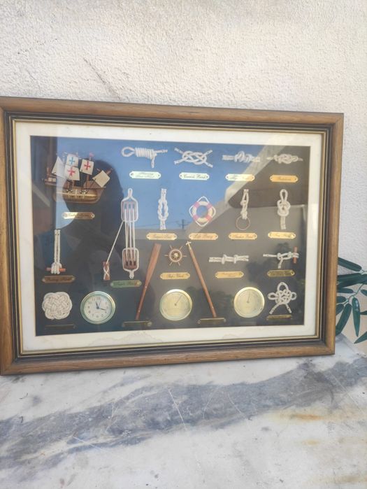 Quadro decorativo com nós marítimos