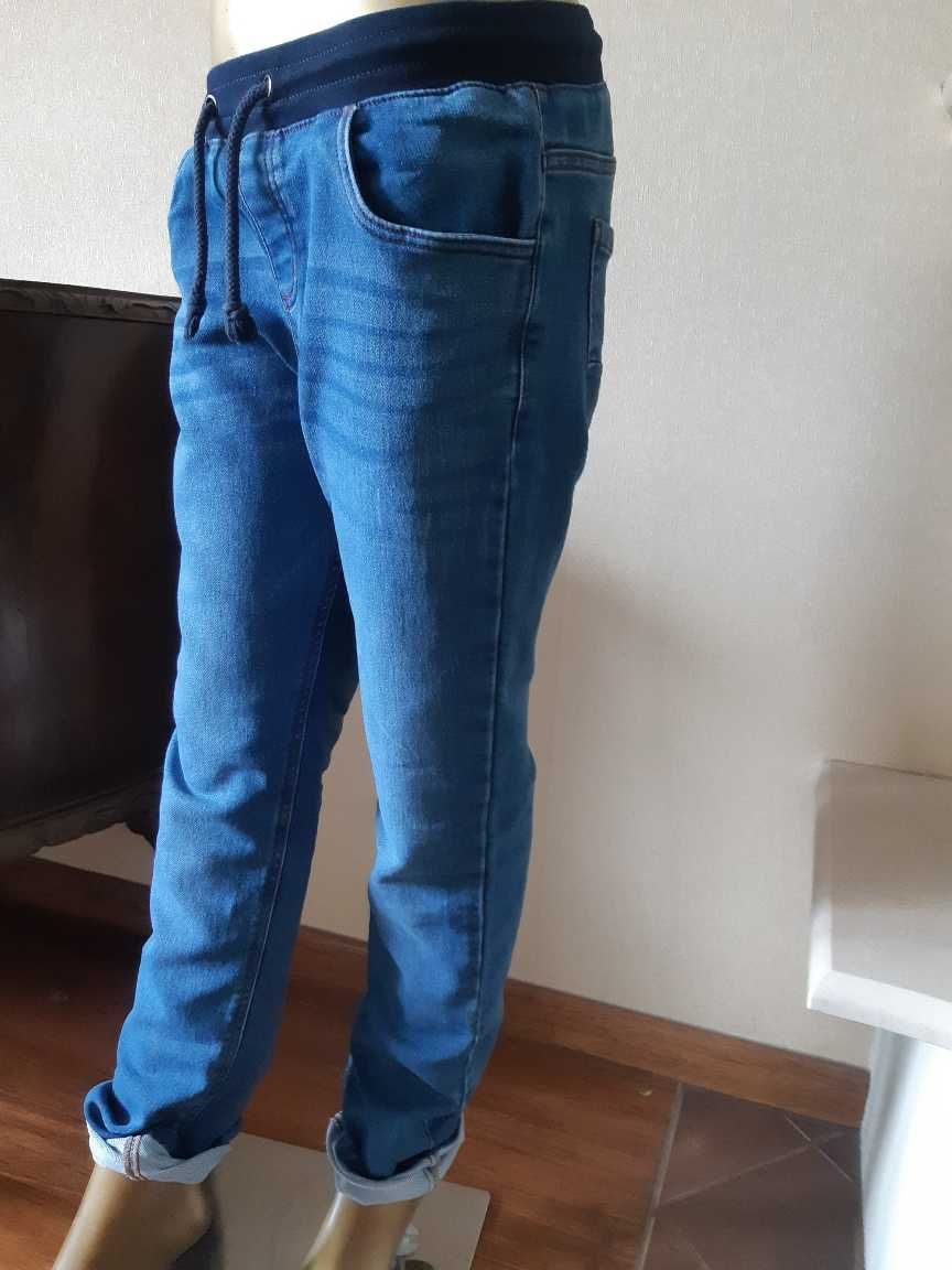 Terranova b. miękkie jeansowe alladynki baggy boyfriend chinosy M