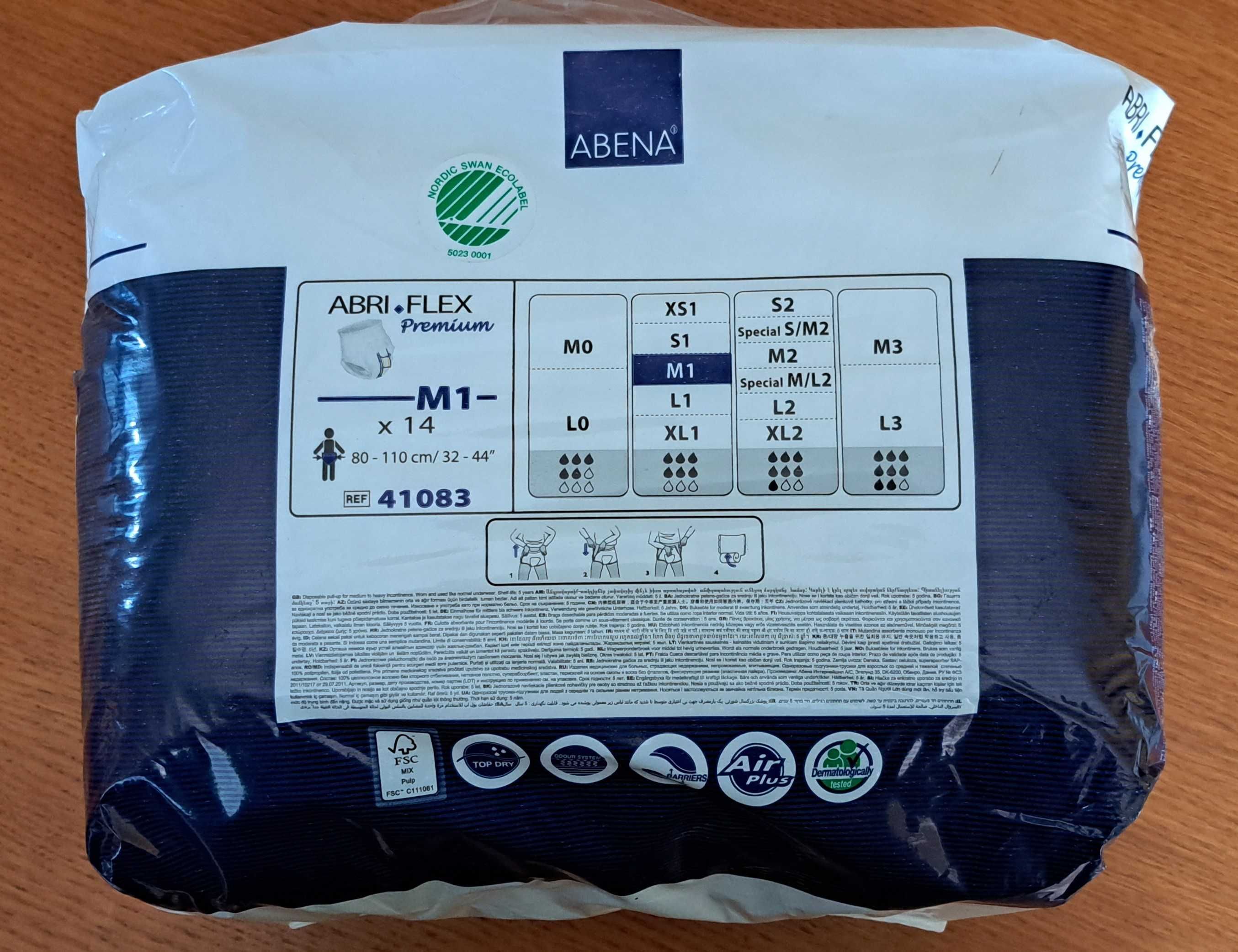 16 x Pieluchomajtki Abri Flex Premium rozmiar M1
