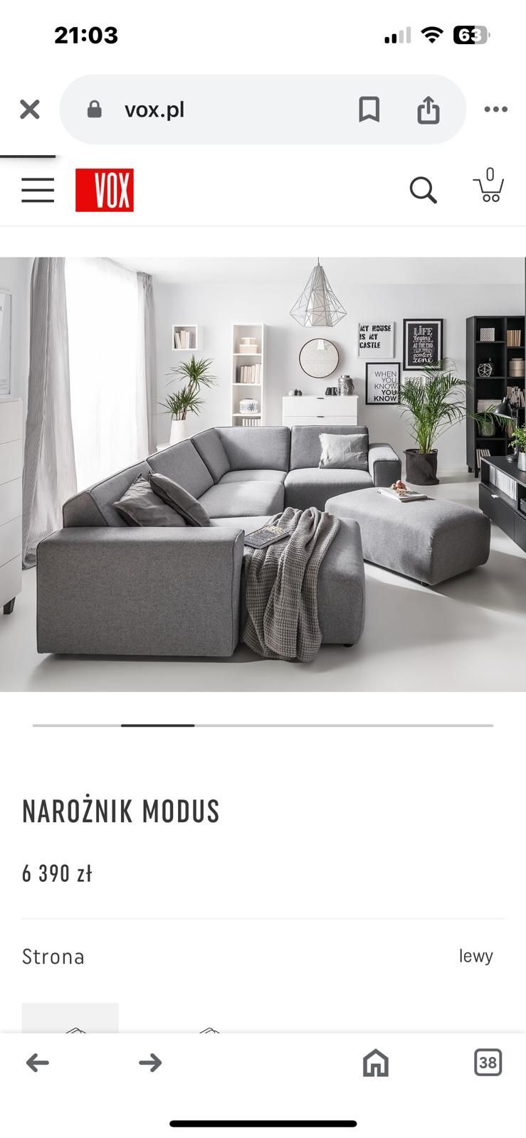 Narożnik modułowy Vox