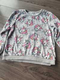 Bluza H&M jednorożce 122/128