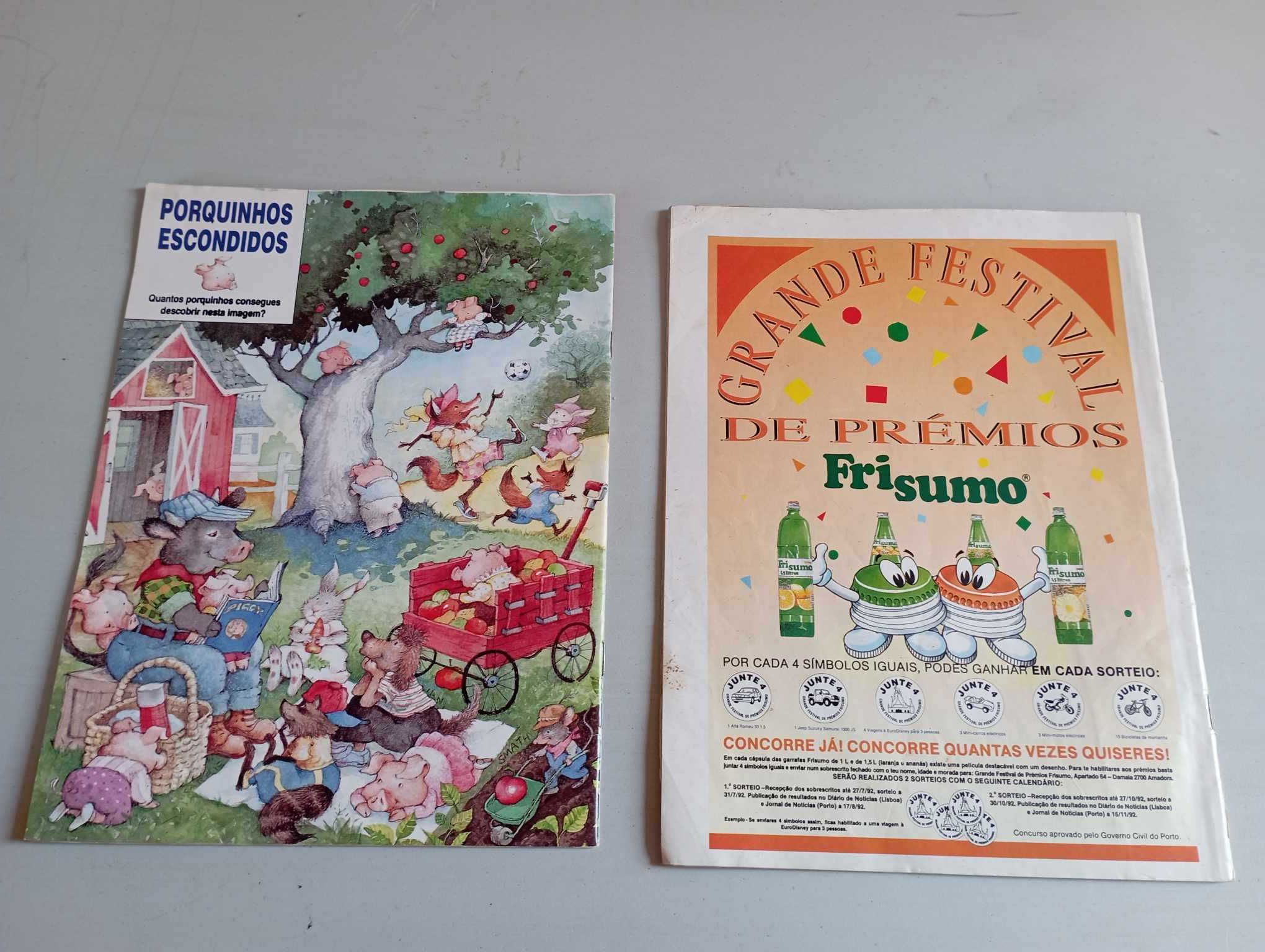 Conjunto 2 revistas antigas Rua Sésamo - 1994 e 1992