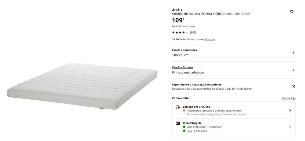 Colchão + Sobrecolchão 140x200