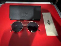 Okulary FENDI FF0221S - Zlote z granatowymi szklami - JAK NOWE!