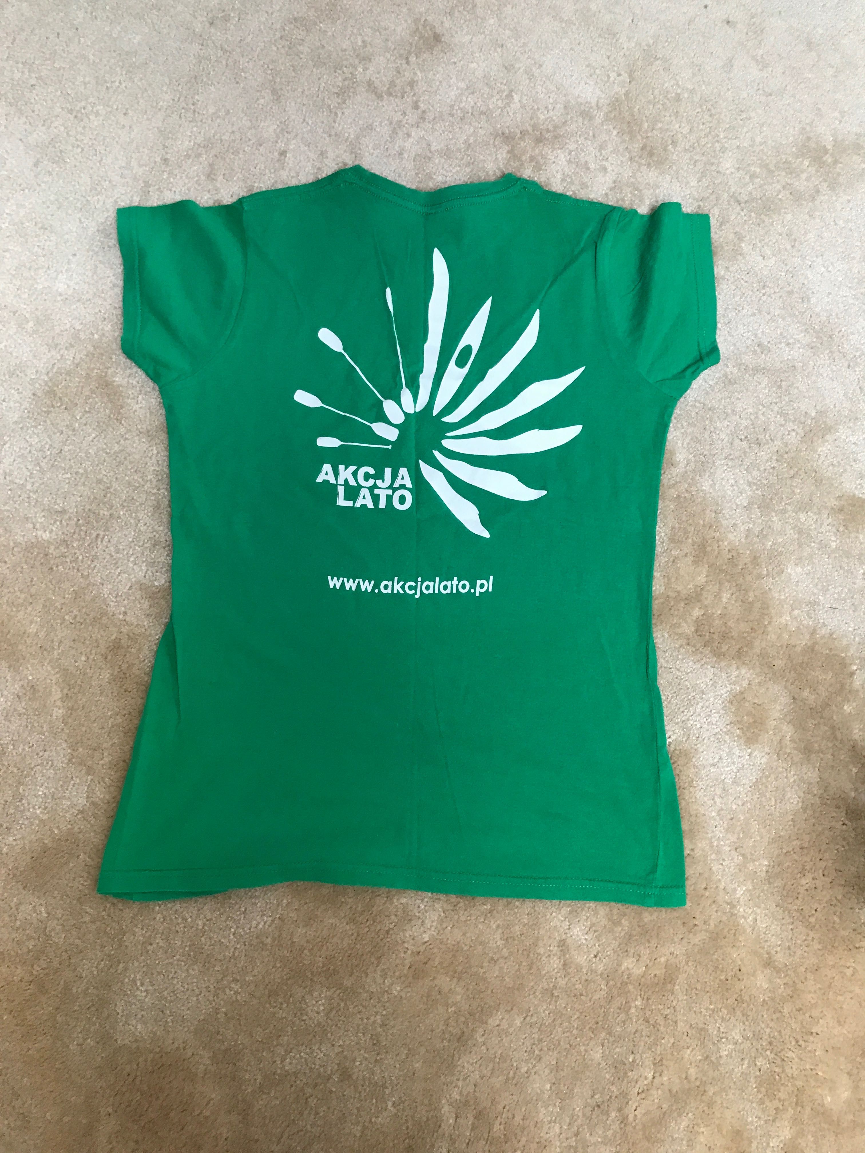 Gildan zielony t-shirt z nadrukiem WAKK Habazie Akcja Lato