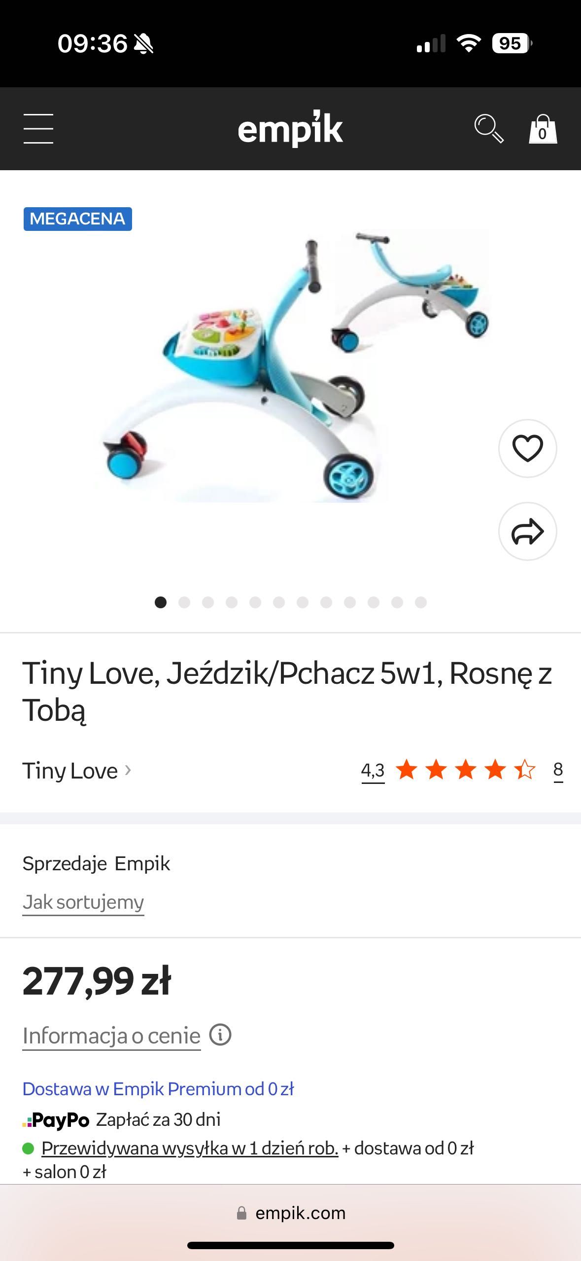 Tiny Love, Jeździk/Pchacz 5w1, Rosnę z Tobą