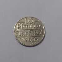 Wolne Miasto Gdańsk-10  Pfennig 1923 r