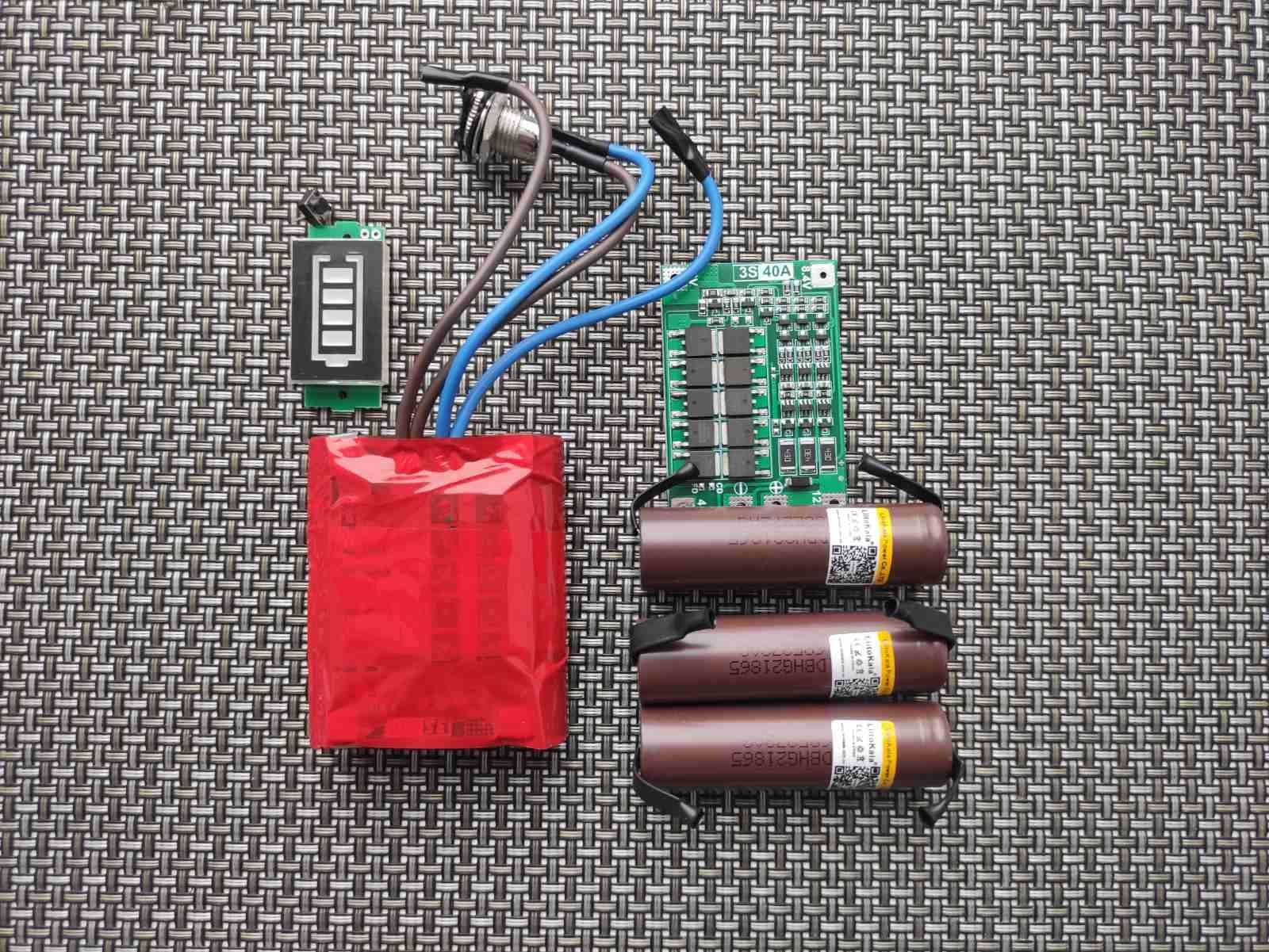 Готова збірка для Шуруповерта 12.6V,перепаковка на 18650,3000mAh