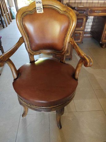 Fotel skórzany obrotowy elegancki wyjątkowy stylowy FV DOWÓZ
