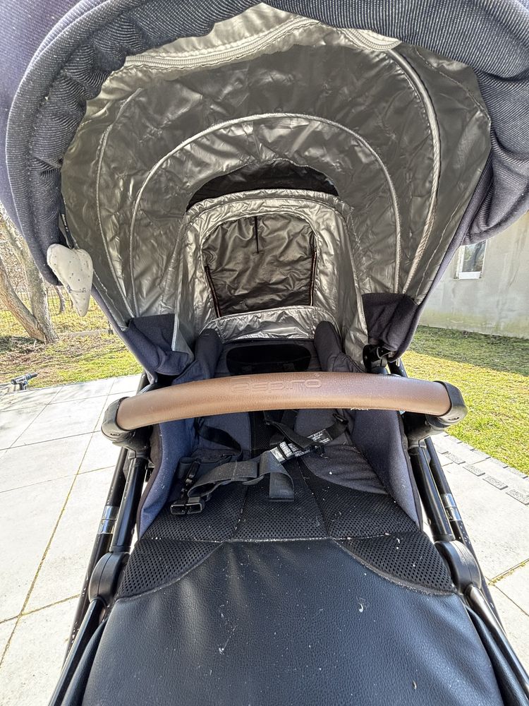 Wózek gondola spacerówka 3w1 espiro NEXT jeans pokrowiec