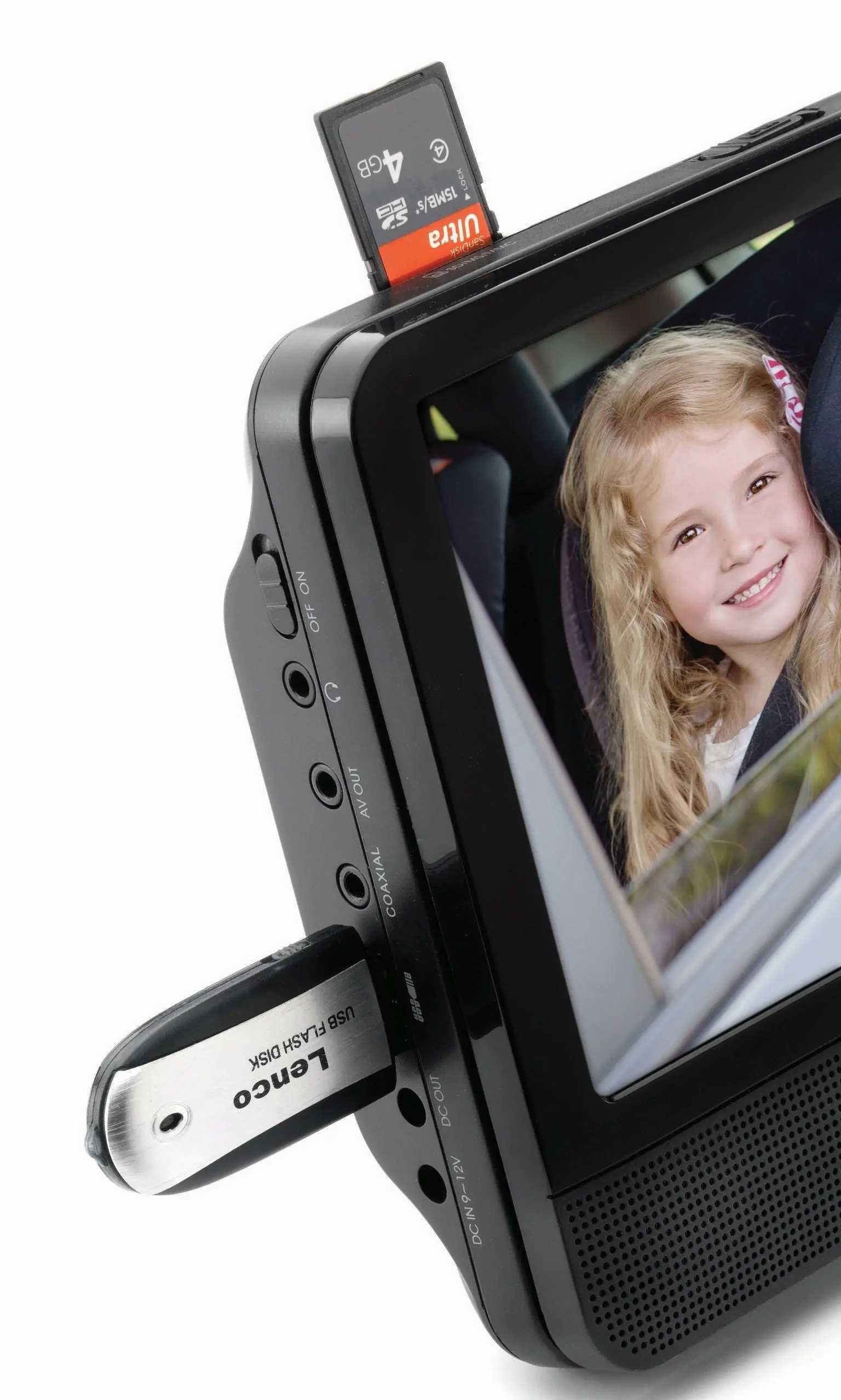 Przenośny odtwarzacz DVD LENCO DVP-939 (dwa ekrany) Czarny