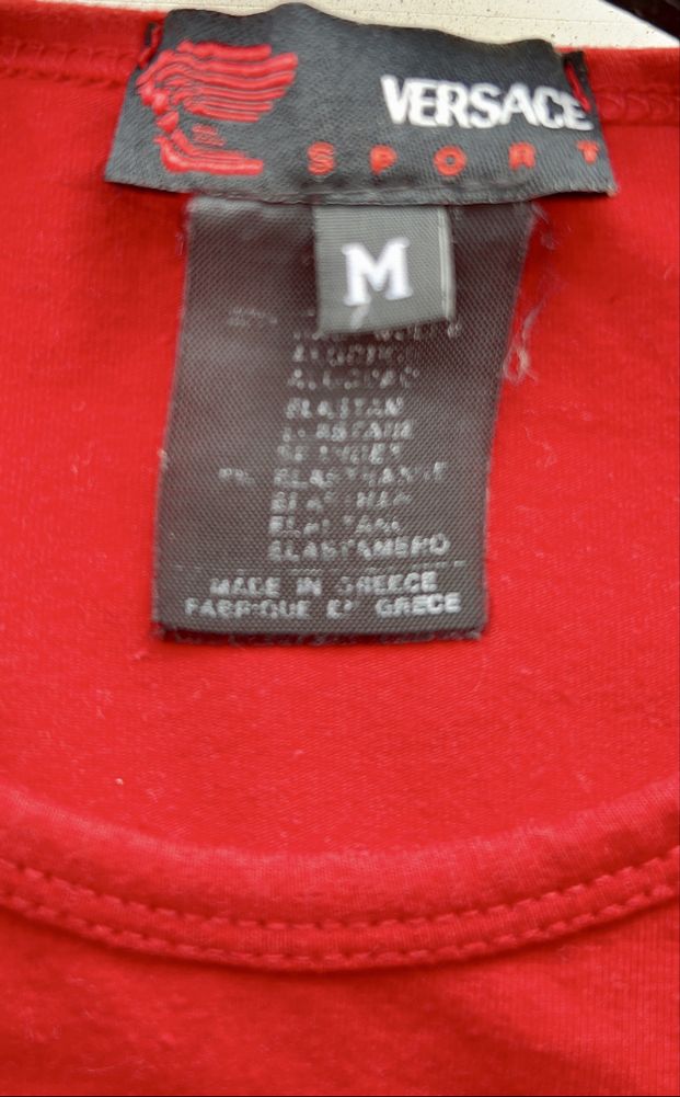 T shirt vermelha Versace Sport