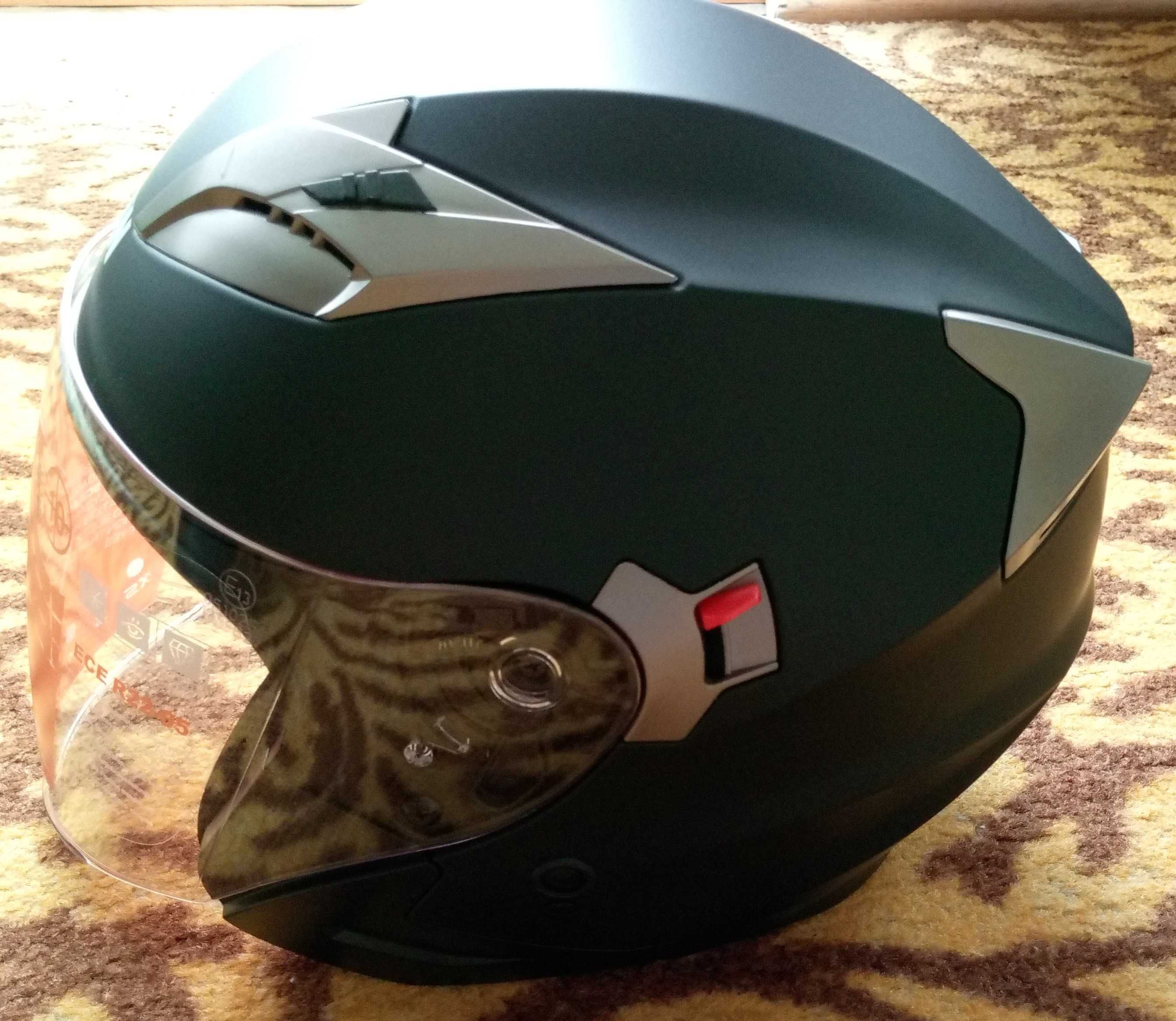 Kask motocyklowy Horn Blenda H-627 czarny mat rozm.S