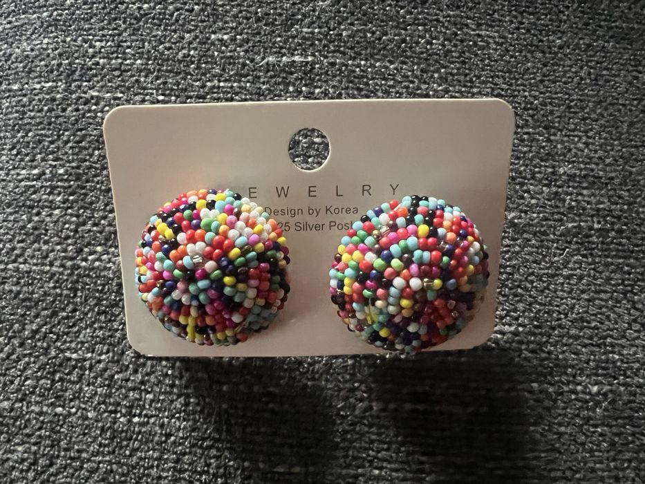 Brincos - Missangas Coloridas - NOVOS
