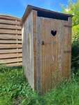 WC toaleta drewniana na budowę
