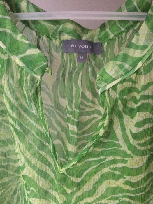 Zielona elegancka bluzka tunika L