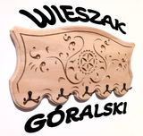 WIESZAK NA UBRANIA  Parzenica rozeta góralska ścienny ściane 60 x 30cm