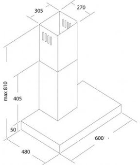 Новая вытяжка Т-образная Pyramida