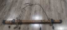 Żyrandol/lampa rustykalna drewniana wisząca