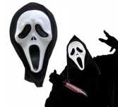 MASKA KRZYK Z KAPTUREM maski na halloween zabawę przebranie kostium