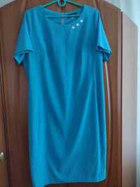 Sukienka turkusowa niebieska midi