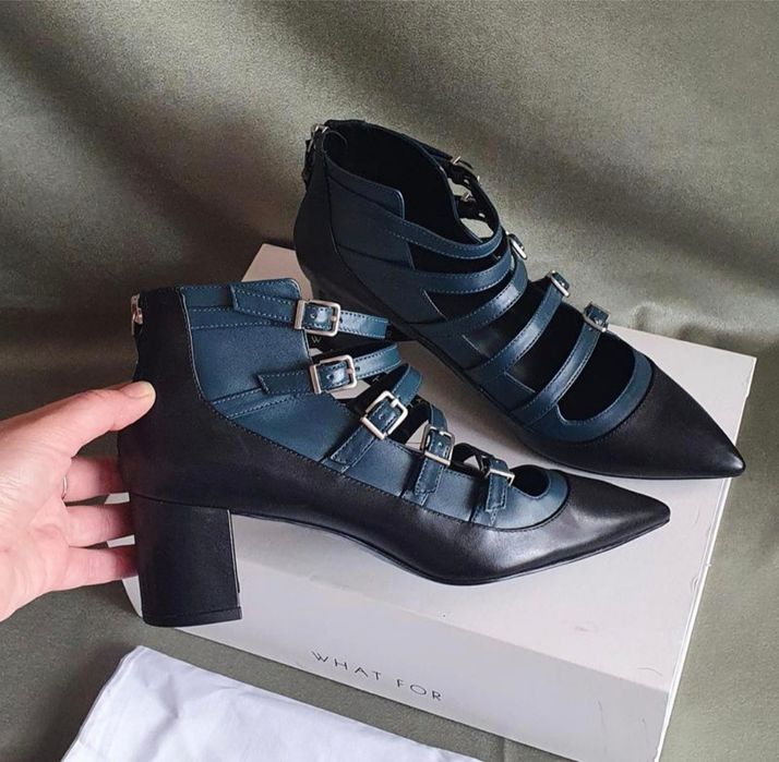 Нові шикарні шкіряні туфлі елітного французького бренду What For, 39р.