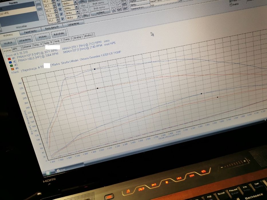 Chiptuning Hamownia 4WD DPF EGR IMMO DTC ADBLUE SCR Lambda NOX Logi