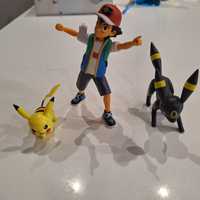 POKEMON 3 duże figurki Pikachu Ash Umbreon