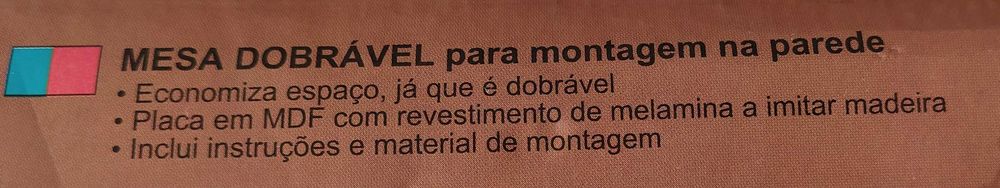 Mesa Rebativel- Montagem na Parede - Nova