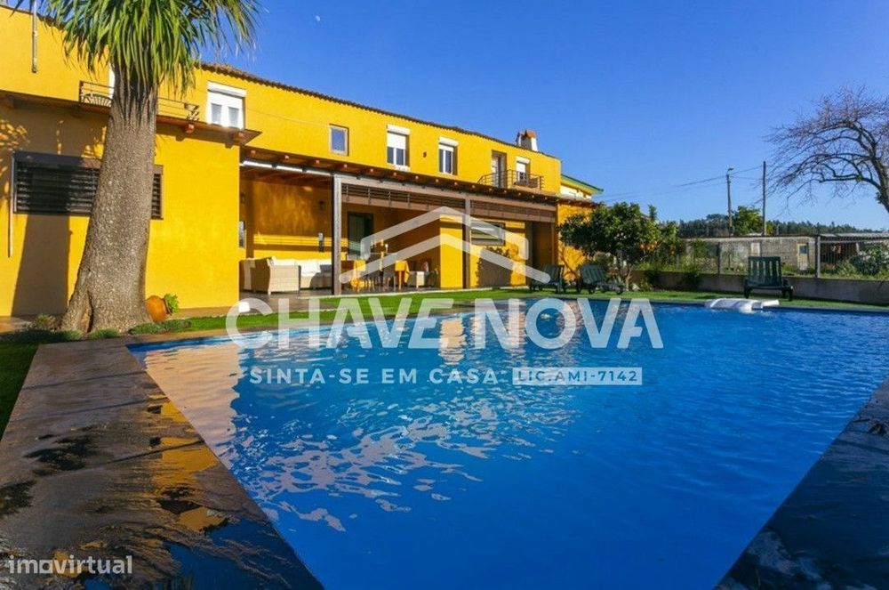 Moradia em Pedra c/Piscina + 2 T2  com Vista Rio em  Melres (Gondomar)